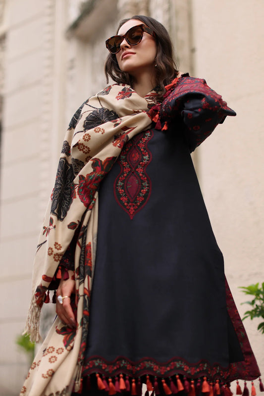 Charizma Dhanak Suit with Contrast Shawl|E187