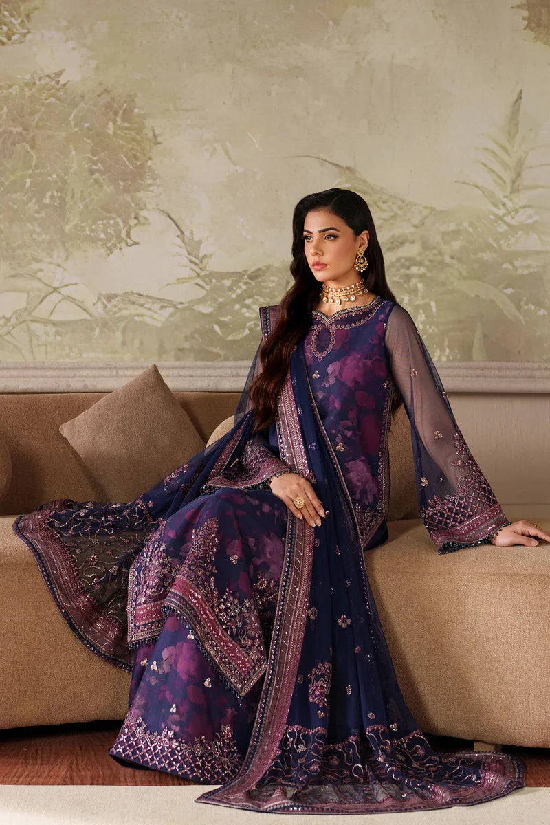 Zarif Zaneera Embroidered Net