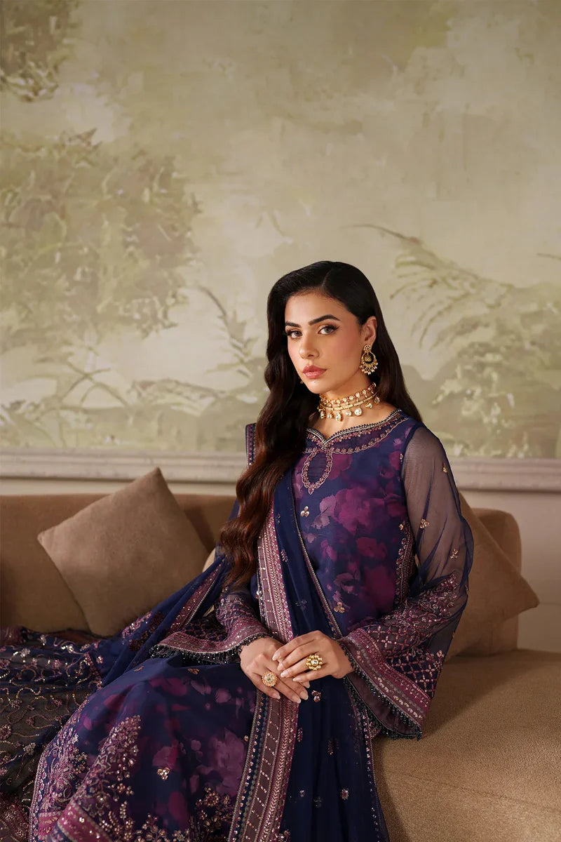 Zarif Zaneera Embroidered Net