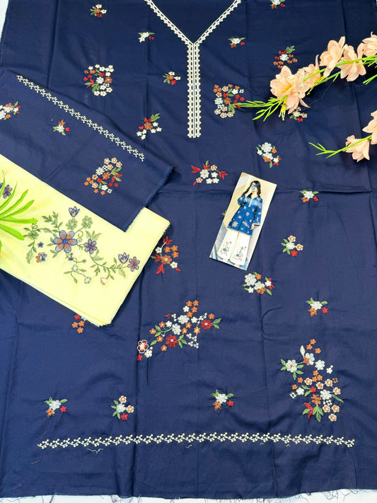 Dhanak Winter Embroidered 2 Piece Dress E|191
