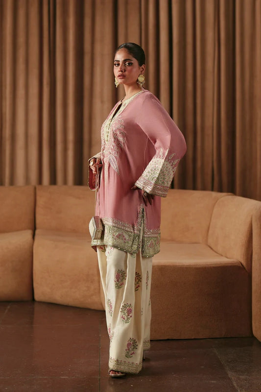 Ebroidered two-piece Silk suit by Ethnic|E103