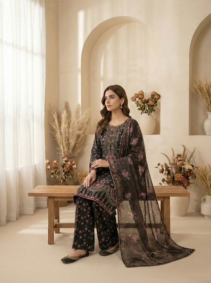 Mohagni 3pc Khaddar Suit|E161