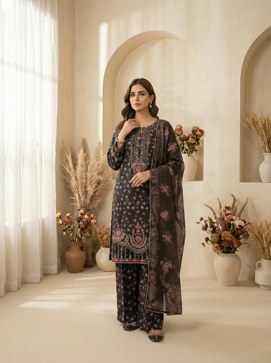 Mohagni 3pc Khaddar Suit|E161
