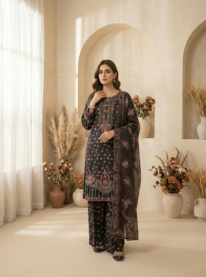 Mohagni 3pc Khaddar Suit|E161