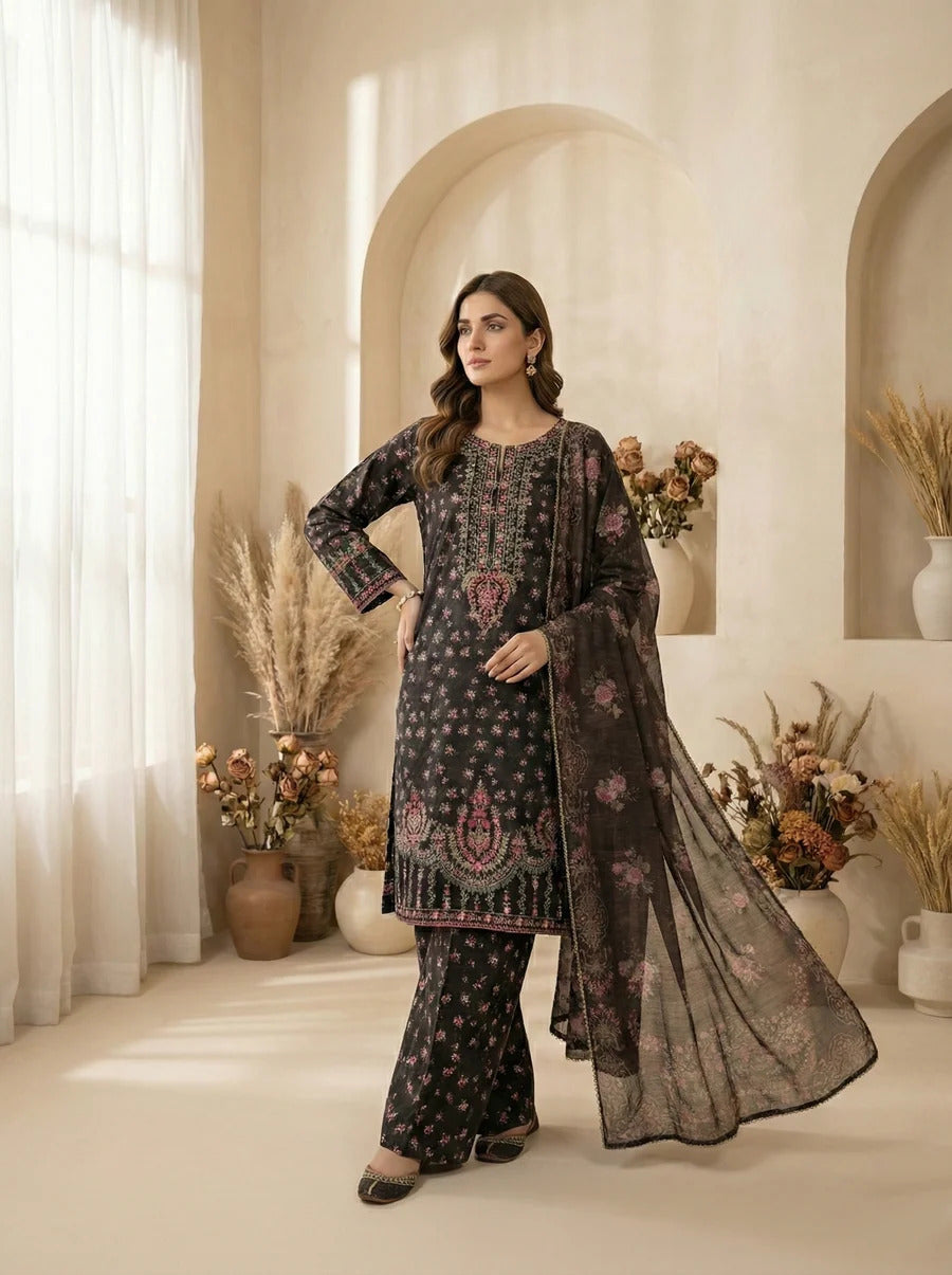 Mohagni 3pc Khaddar Suit|E161
