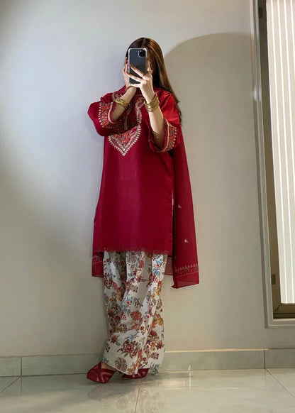 Kesar embroidered 2pc 3 Colours|142