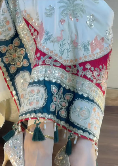 Kaftan White 2pc Suit|E119