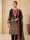 3-Piece Embroidered Silk Suit with Khadi Net Dupatta|E152