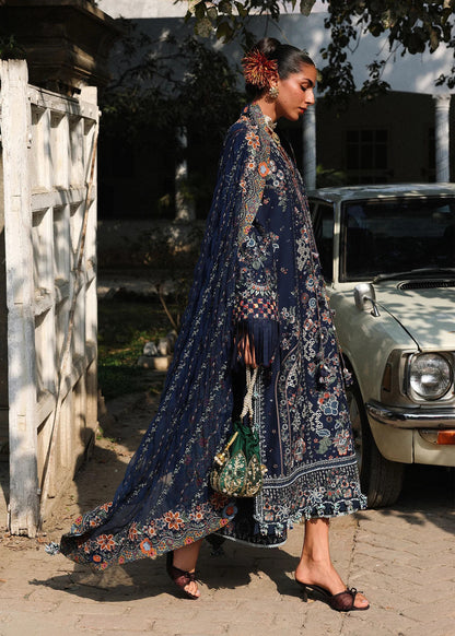 Hussain Rehar Embroidered 3-Piece Dhanak with Shawl|E180