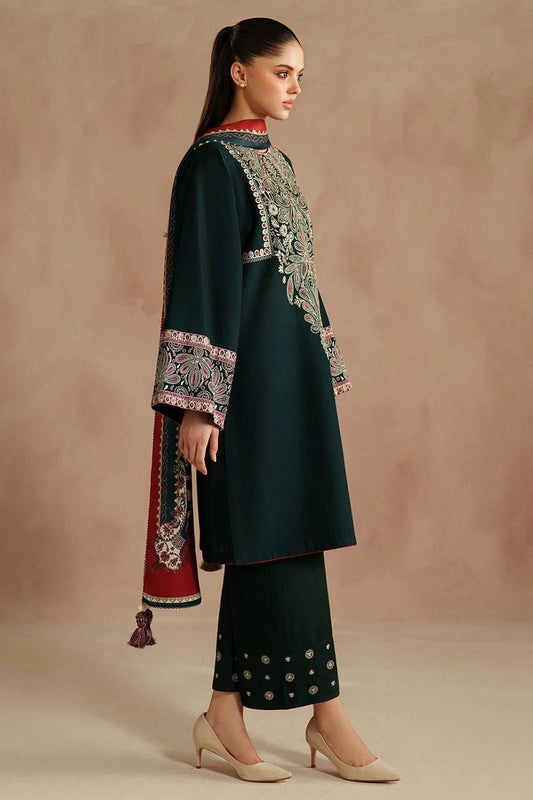 Jasmine | 3-Piece Embroidered Dhank Suit|E190