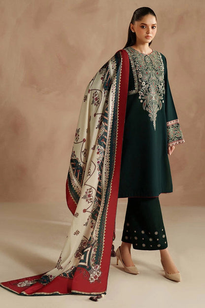 Jasmine | 3-Piece Embroidered Dhank Suit|E190