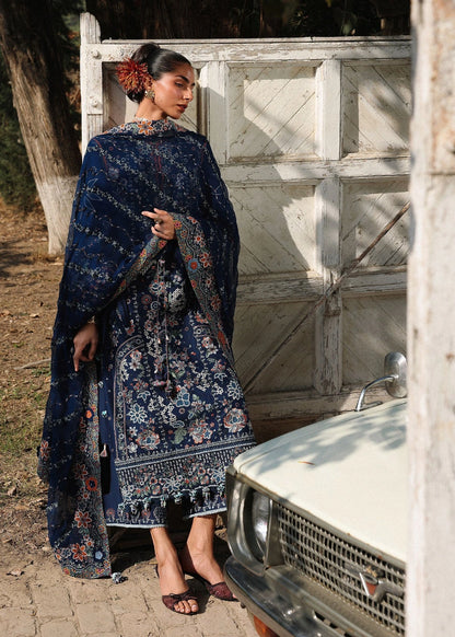 Hussain Rehar Embroidered 3-Piece Dhanak with Shawl|E180