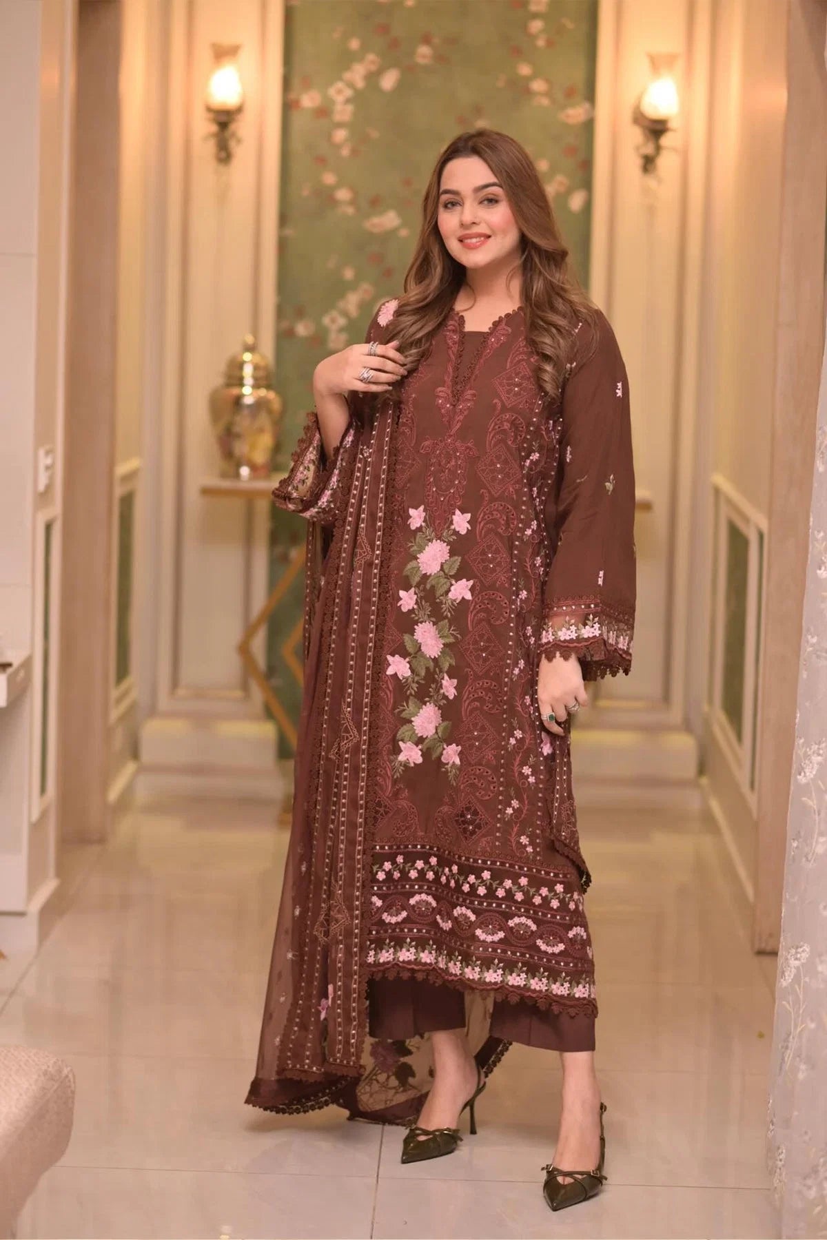 Aneelas Lawn Unstitched Embroidered