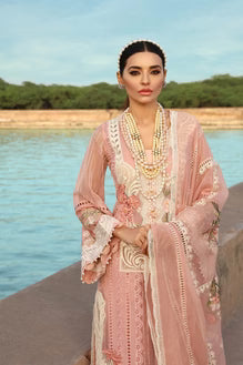 SR-28 Premium Lawn Unstitched 3-Piece Suit with Embroidered Organza Dupatta