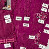 Maria B Magenta Chikankari Embroidery Collection