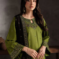 Ezzah 3pcs - Lawn Embroidered