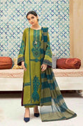 3-Piece Embroidered Lawn Dress with Printed Chiffon Dupatta"
