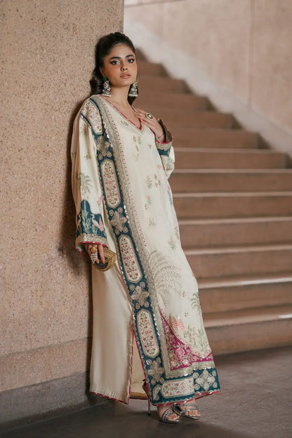 Ethnic OffWhite luxury 2Pc Silk Kaftan|137