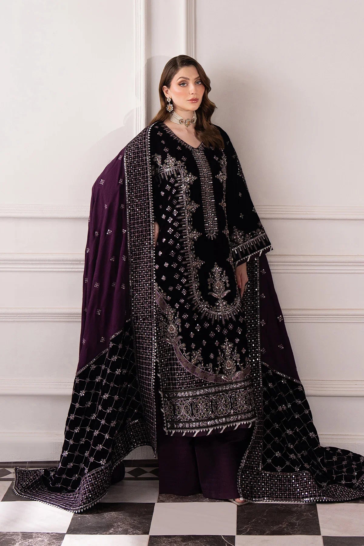 Noirah Collection High-Grade Velvet & Silk|E127