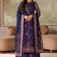 Zarif Zaneera Embroidered Net