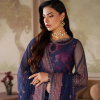 Zarif Zaneera Embroidered Net