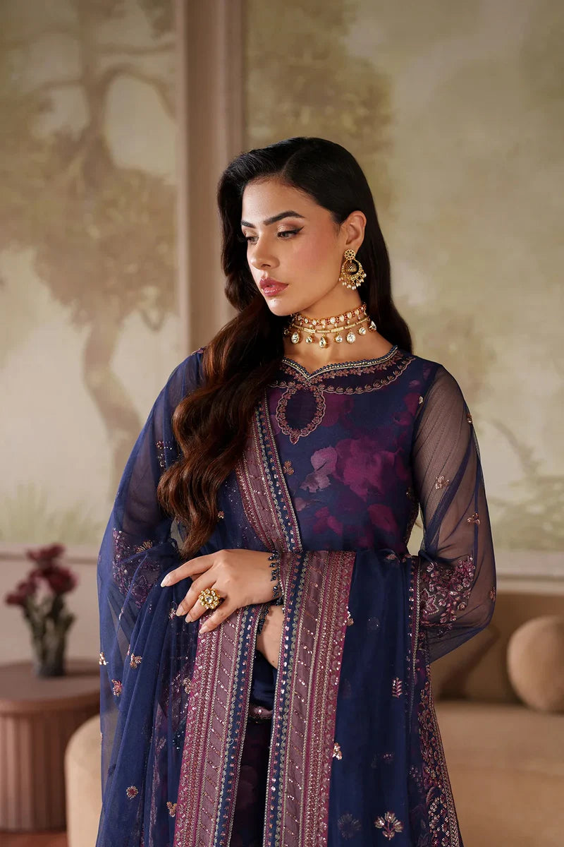 Zarif Zaneera Embroidered Net