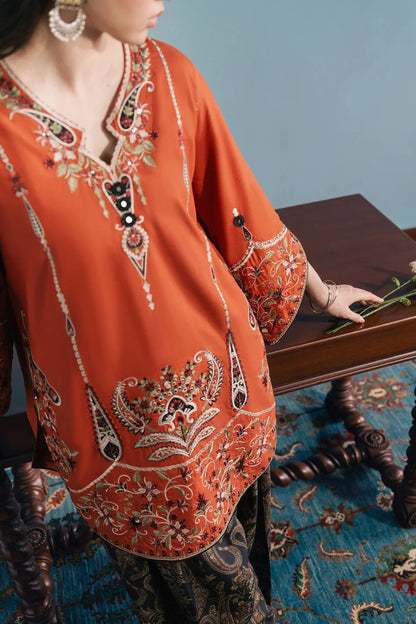 Viral Ethnic Embroidered 2-Piece Dhanak Suit|E171