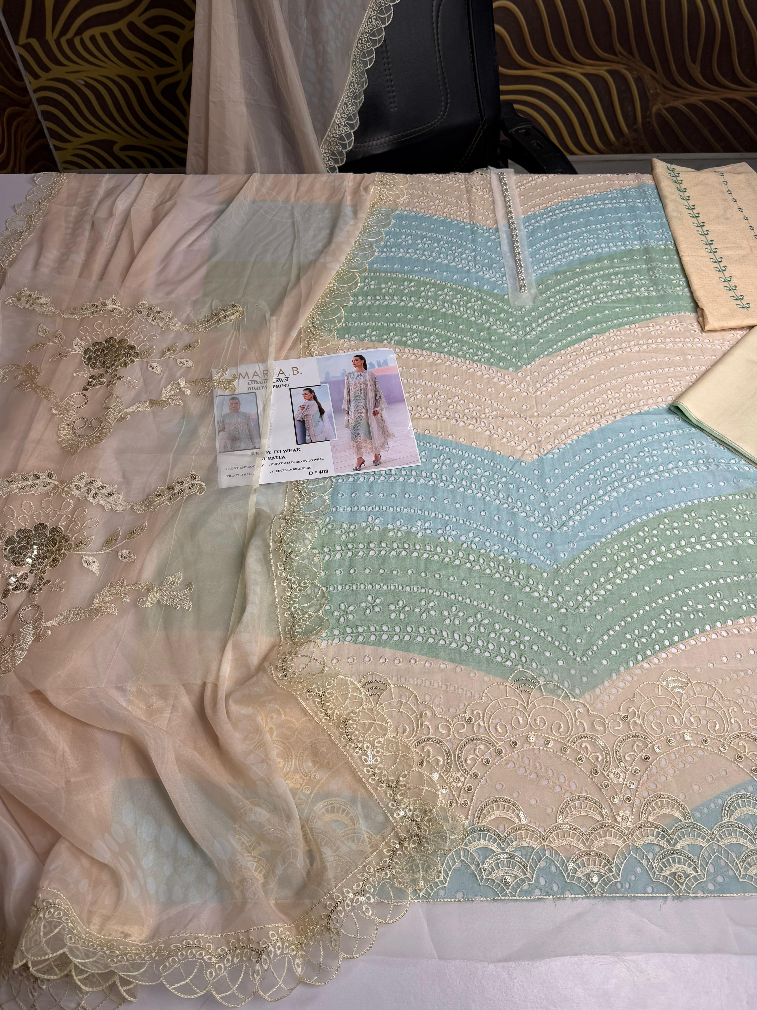 Mari B Embroidered Luxury Lawn - Eid Collection