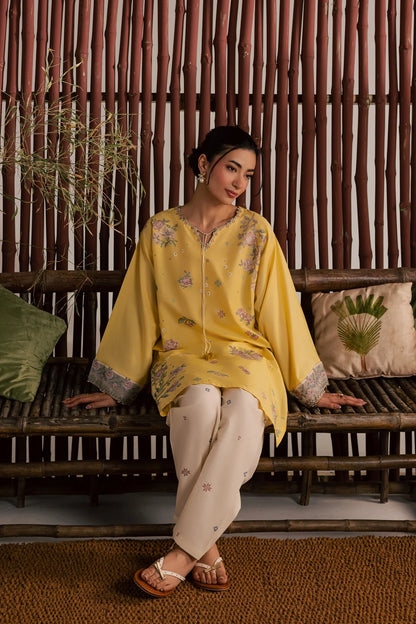 Batik Embroidered Dhanak 2-Piece Suit|E130