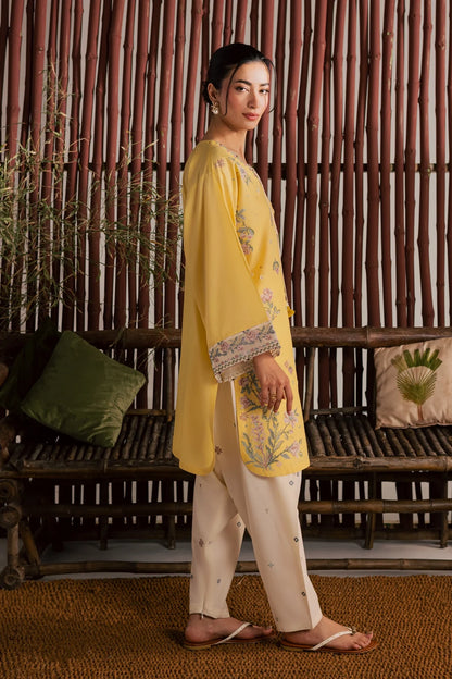 Batik Embroidered Dhanak 2-Piece Suit|E130