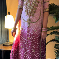 LXM Lawn Suit Pink Ombre Chunri Suit