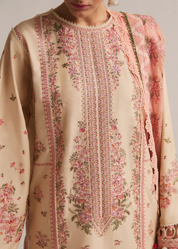 3-Piece Embroidered Lawn Dress Design with Premium Quality