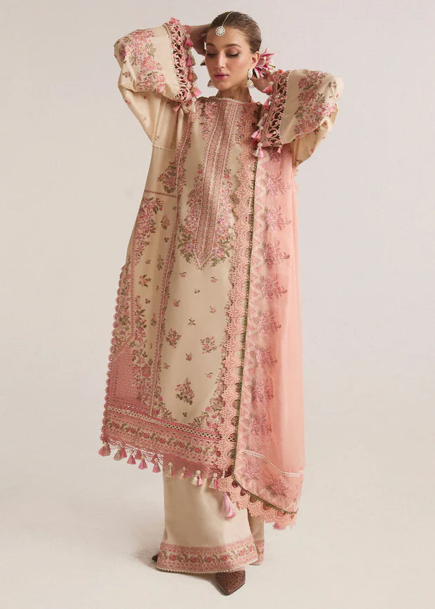 3-Piece Embroidered Lawn Dress Design with Premium Quality