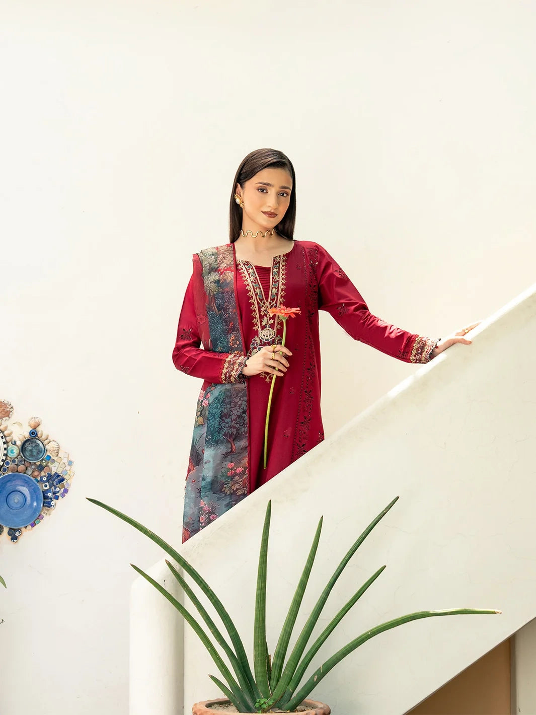 Mahrosh" Unstitched 3-Piece Embroidered Winter Collection|E117