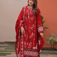 Aneelas Lawn Embroidered Luxury 3 Piece Dress