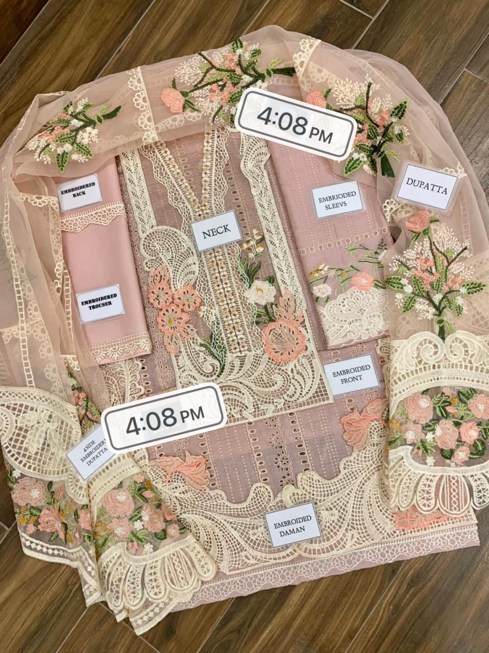 SR-28 Premium Lawn Unstitched 3-Piece Suit with Embroidered Organza Dupatta