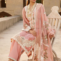 SR-28 Premium Lawn Unstitched 3-Piece Suit with Embroidered Organza Dupatta