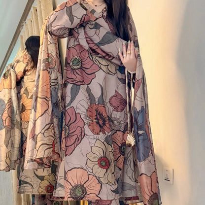 Floral print lawn suit 3-piece stitched|E92