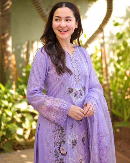 Naqshi Izna lilac lawn |E 27