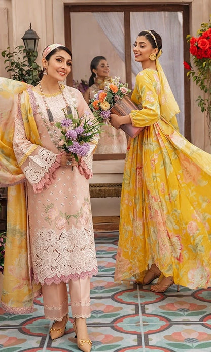 Mushq 3-piece embroidered lawn|E73