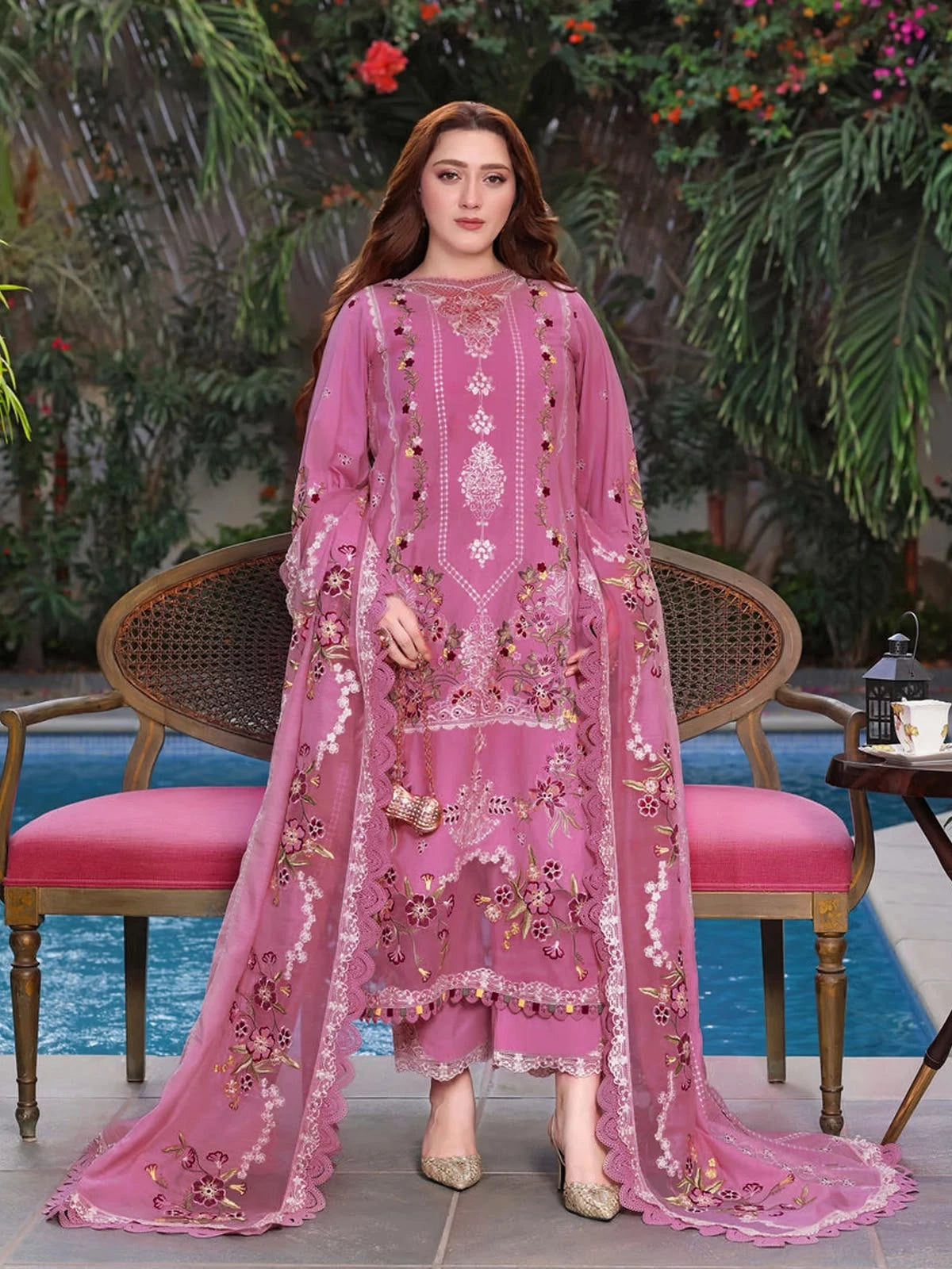 Embroidered Three-Piece Winter Stuff Suit|E107