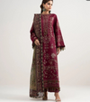 Sapphire maroon  3-piece embroidered |E147