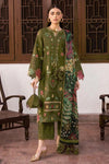 Olive green embroidered Suit|E153