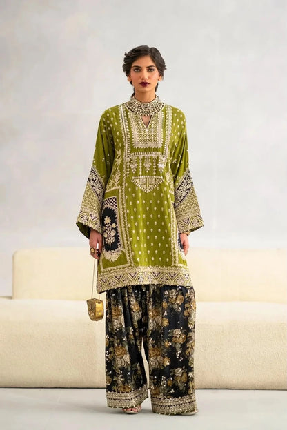 Ethnic Viral Luxury 3-Piece Velvet Suit|E178
