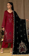 3-Piece Luxury Velvet Embroidered & Laser-Cut Dhanak |E181