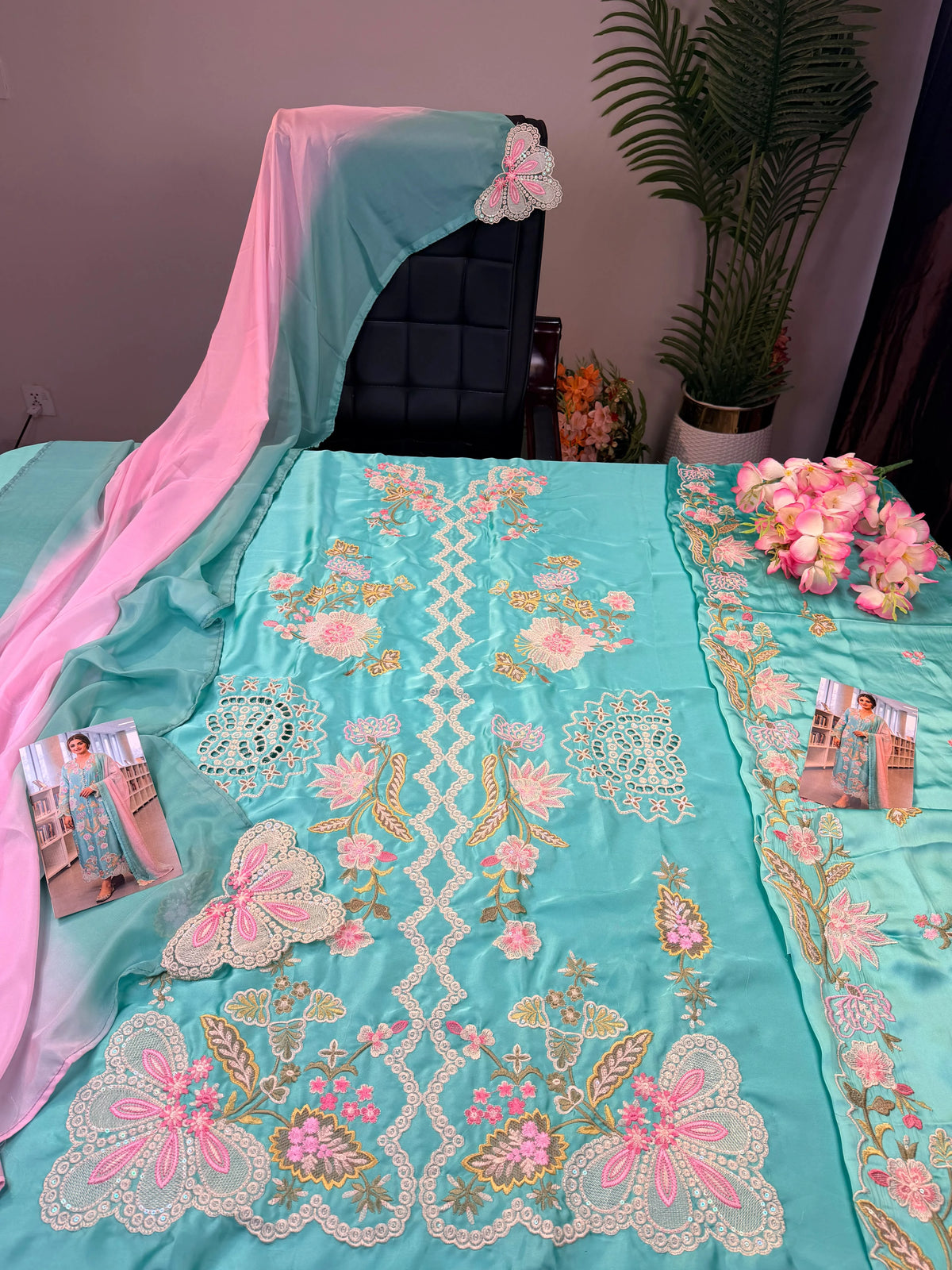 Embroidered Kaftan Set|E201