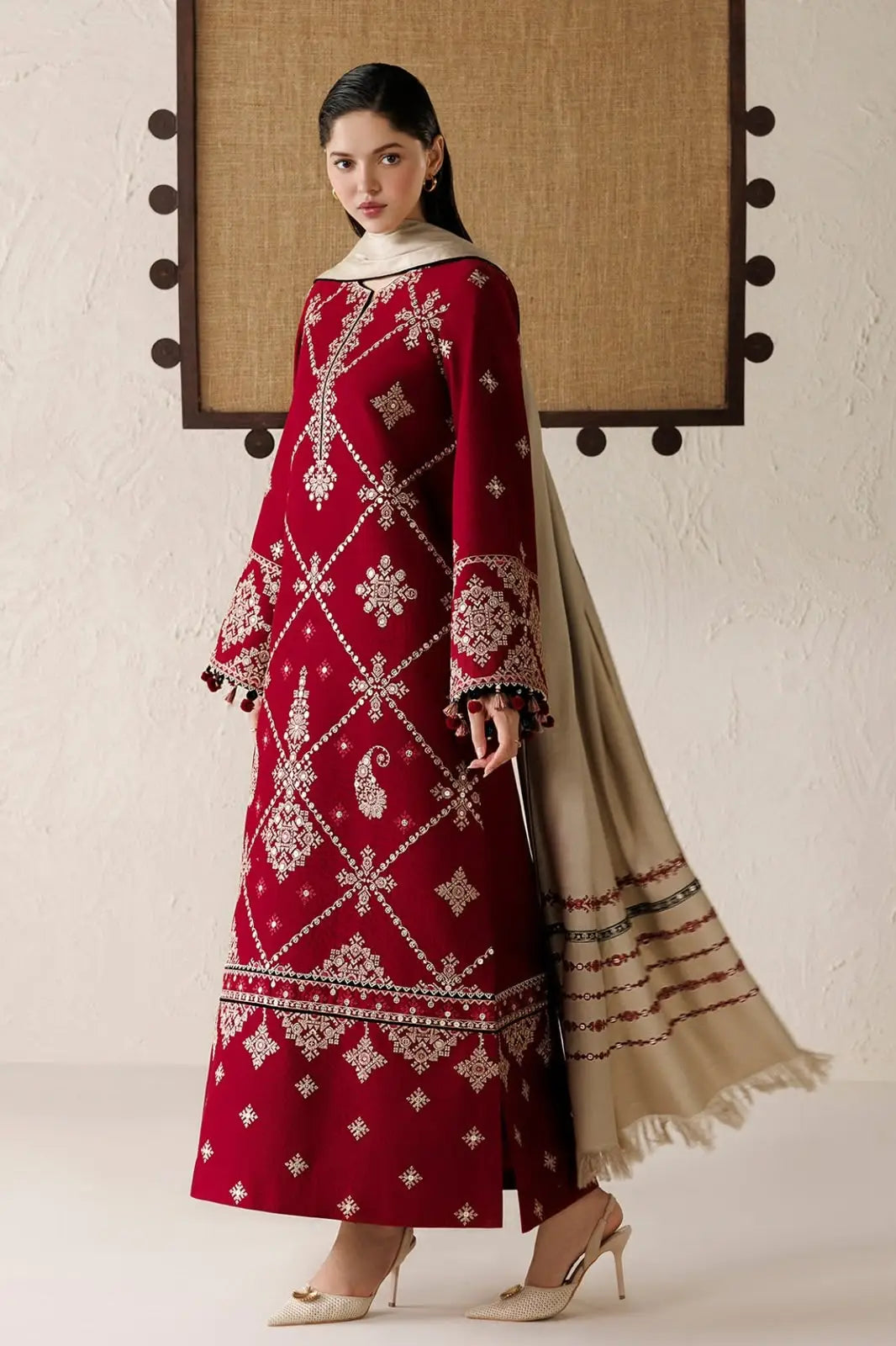 Jasmine Pashmina Wool Dhanak 3-Piece Suit|E205
