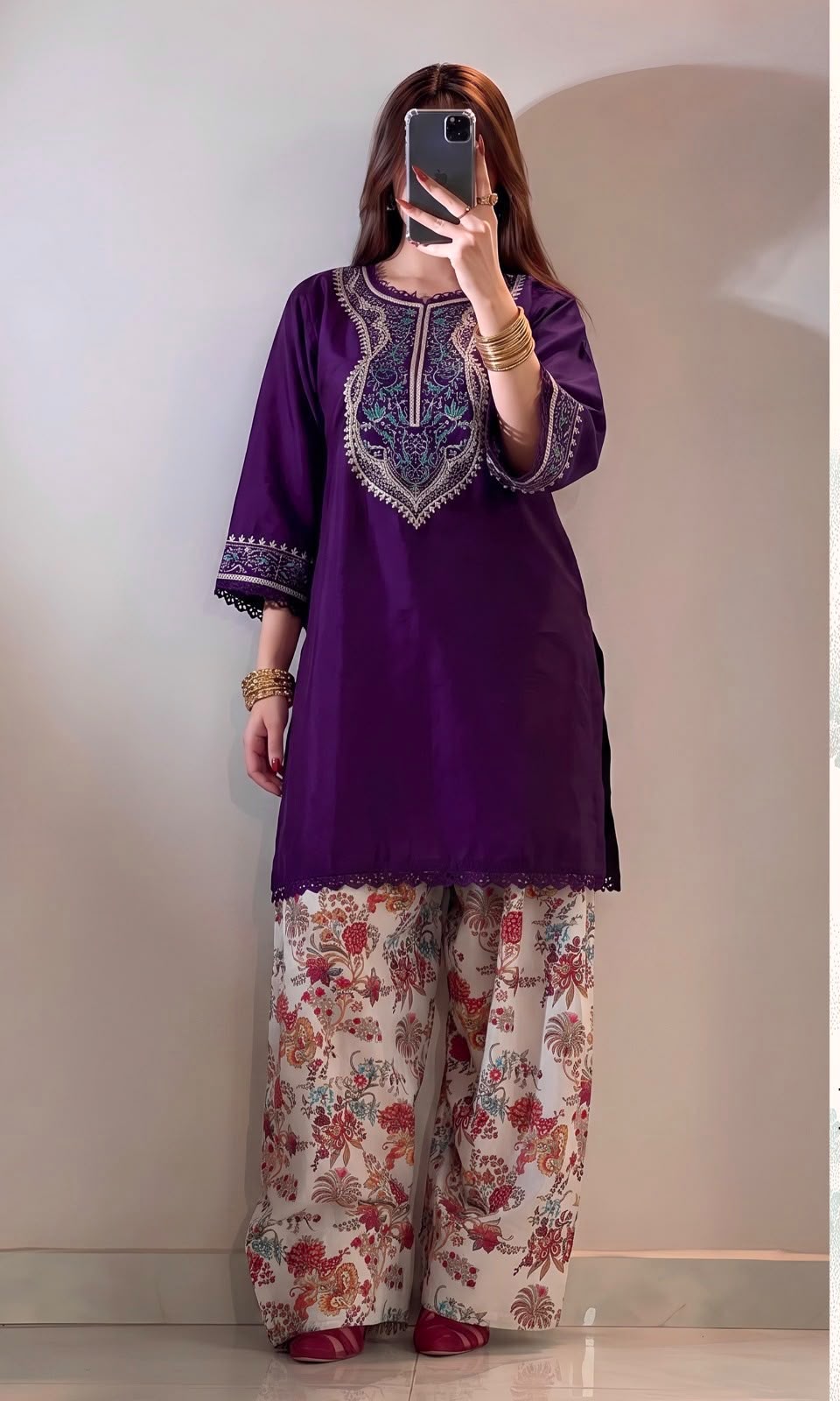 Kesar embroidered 2pc 3 Colours|142