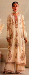 Ethnic Embroidered off-white silk|E102