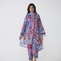 3 Piece Unstitched Embroidered Lawn Suit (Copy)